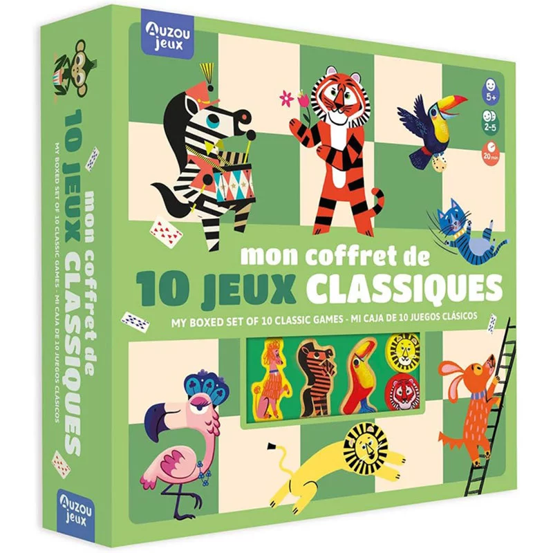 Mon coffret de 10 jeux classiques, Auzou