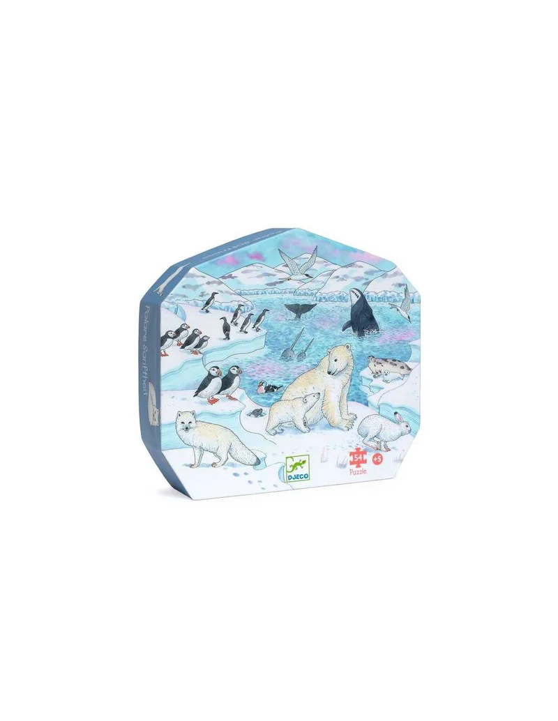 Puzzle Silhouette Douceur polaire 54 pièces, Djeco